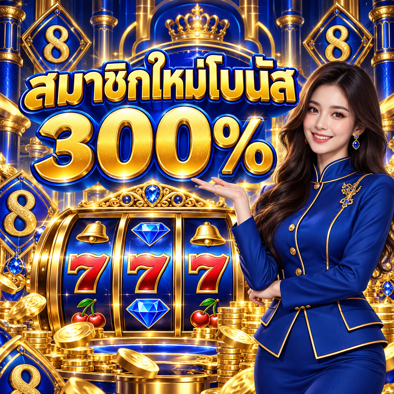 ภาพโปรโมชัน 8x8win สมาชิกใหม่โบนัส 300%